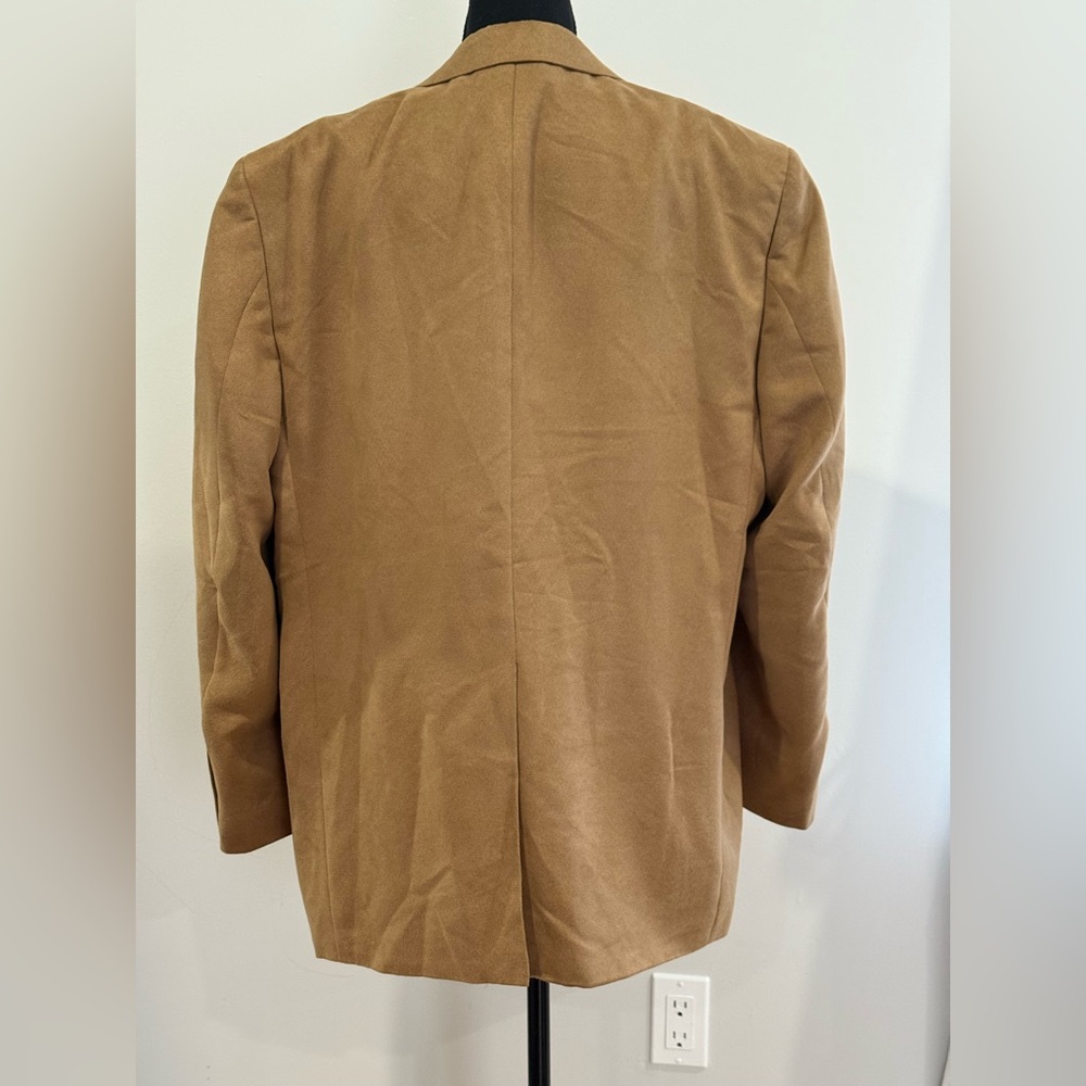 Bret Pulitzer 46 Regular Supra Suede Men's Tan Blazer 853 - Picture 4 of 10